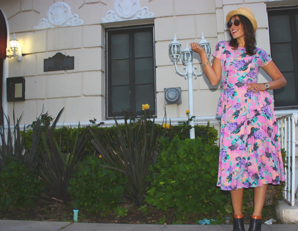 floral vintage maxi dress from von vixen vintage