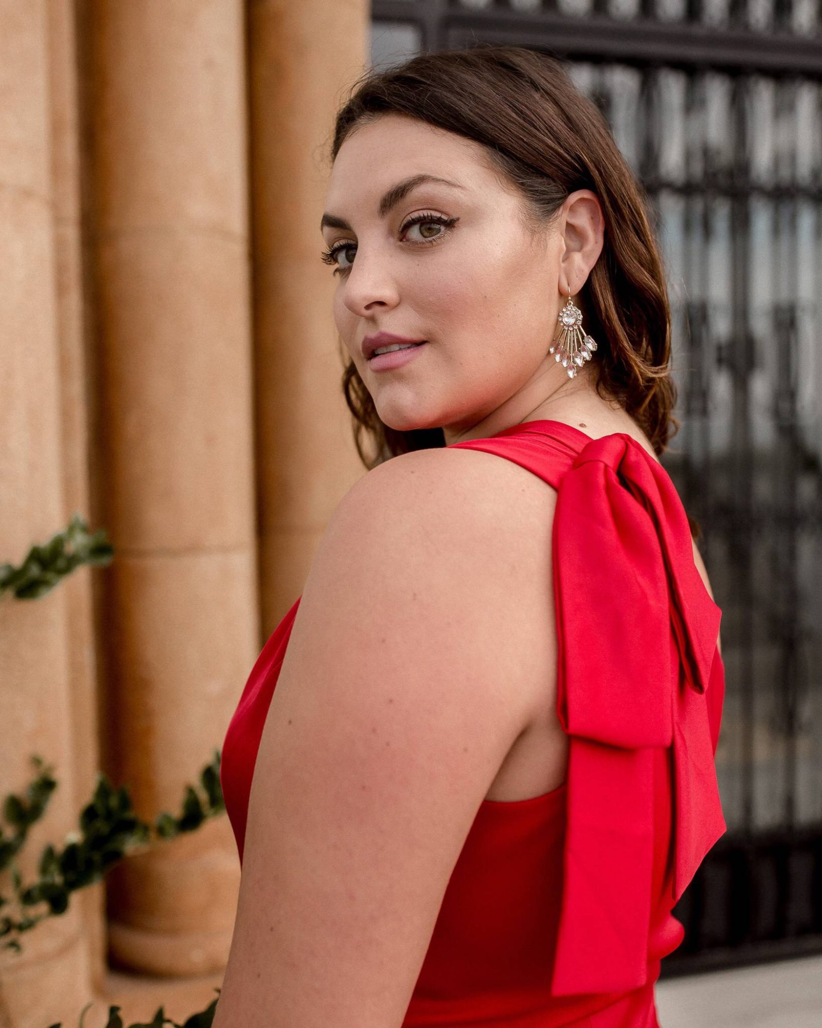 Holiday Party Look — Red Jumpsuit